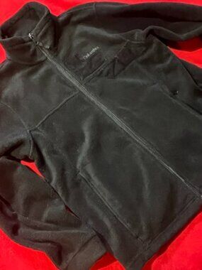 Columbia Full Zip Fleece Lined Hooded Jacket Kids Large (14/16) Black